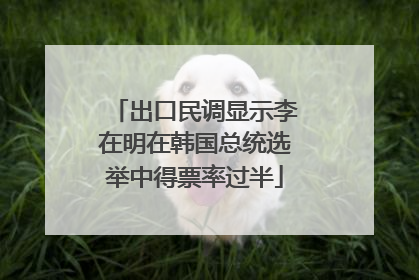 出口民调显示李在明在韩国总统选举中得票率过半