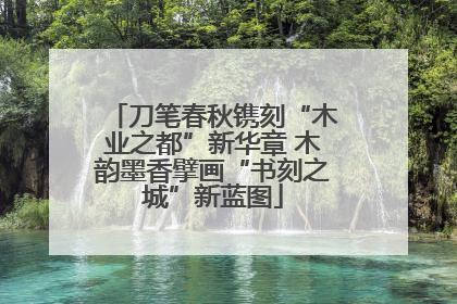 刀笔春秋镌刻“木业之都”新华章 木韵墨香擘画“书刻之城”新蓝图