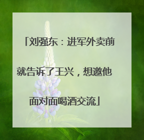 刘强东：进军外卖前就告诉了王兴，想邀他面对面喝酒交流
