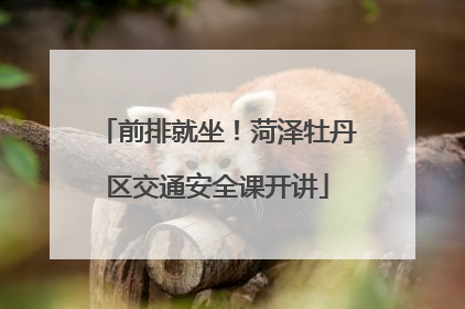 前排就坐！菏泽牡丹区交通安全课开讲