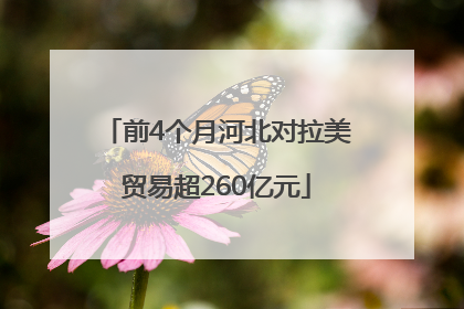 前4个月河北对拉美贸易超260亿元