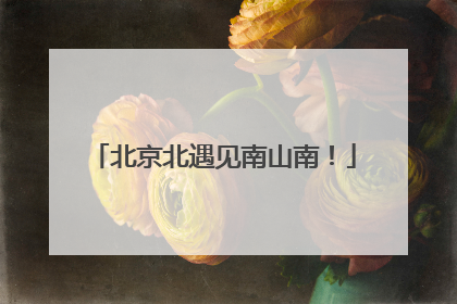北京北遇见南山南！
