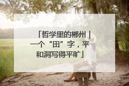 哲学里的郴州｜一个“田”字，平和洞写得平旷