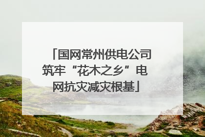 国网常州供电公司筑牢“花木之乡”电网抗灾减灾根基