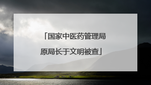 国家中医药管理局原局长于文明被查