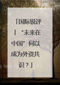 国际锐评丨“未来在中国”何以成为外资共识？