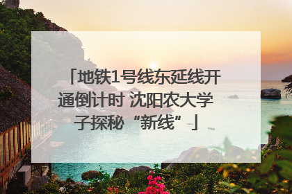 地铁1号线东延线开通倒计时 沈阳农大学子探秘“新线”