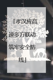 孝汉应高速多方联动筑牢安全防线