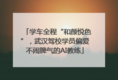 学车全程“和颜悦色”，武汉驾校学员偏爱不闹脾气的AI教练