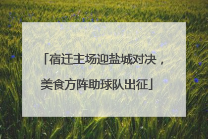 宿迁主场迎盐城对决，美食方阵助球队出征