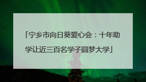 宁乡市向日葵爱心会：十年助学让近三百名学子圆梦大学
