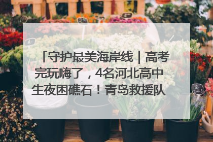 守护最美海岸线｜高考完玩嗨了，4名河北高中生夜困礁石！青岛救援队火速出动救上岸
