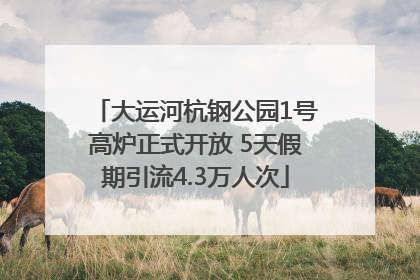 大运河杭钢公园1号高炉正式开放 5天假期引流4.3万人次