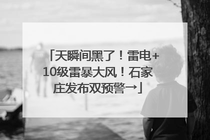 天瞬间黑了！雷电+10级雷暴大风！石家庄发布双预警→