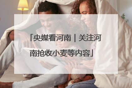 央媒看河南｜关注河南抢收小麦等内容