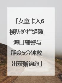 女童卡入6楼防护栏缝隙 海口辅警与群众5分钟救出获赠锦旗