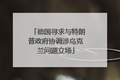 德国寻求与特朗普政府协调涉乌克兰问题立场