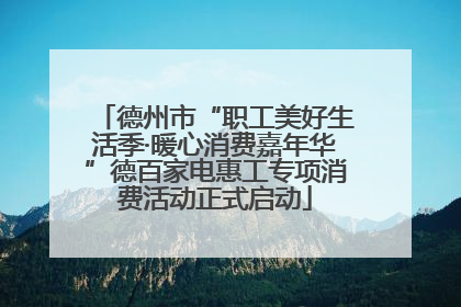 德州市“职工美好生活季·暖心消费嘉年华”德百家电惠工专项消费活动正式启动