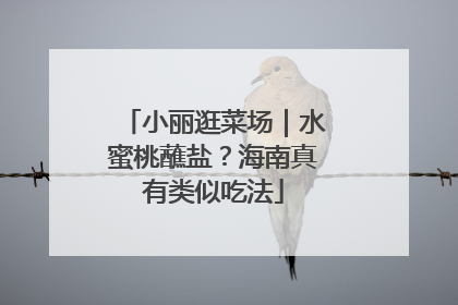 小丽逛菜场｜水蜜桃蘸盐？海南真有类似吃法