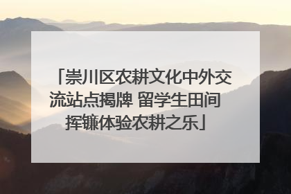 崇川区农耕文化中外交流站点揭牌 留学生田间挥镰体验农耕之乐