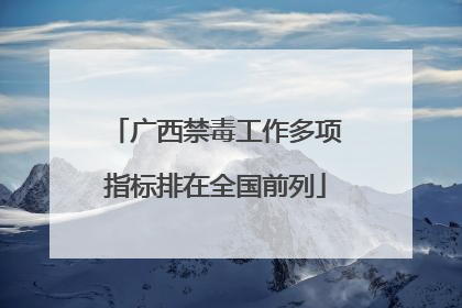 广西禁毒工作多项指标排在全国前列