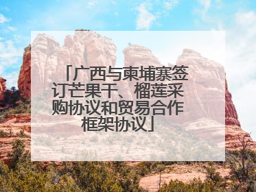 广西与柬埔寨签订芒果干、榴莲采购协议和贸易合作框架协议