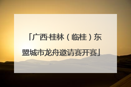 广西·桂林（临桂）东盟城市龙舟邀请赛开赛