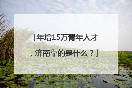 年增15万青年人才，济南靠的是什么？