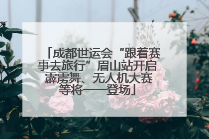 成都世运会“跟着赛事去旅行”眉山站开启 霹雳舞、无人机大赛等将一一登场