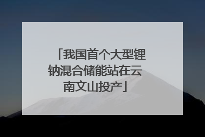 我国首个大型锂钠混合储能站在云南文山投产