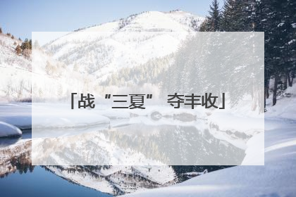 战“三夏” 夺丰收
