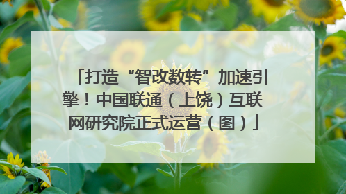 打造“智改数转”加速引擎！中国联通（上饶）互联网研究院正式运营（图）