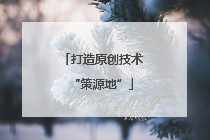 打造原创技术“策源地”