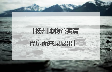 扬州博物馆藏清代扇面来泉展出