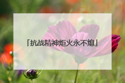 抗战精神炬火永不熄