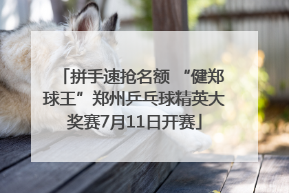 拼手速抢名额 “健郑球王”郑州乒乓球精英大奖赛7月11日开赛