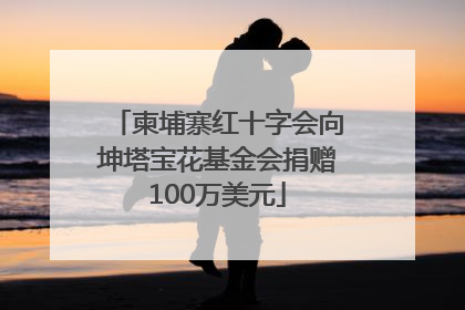 柬埔寨红十字会向坤塔宝花基金会捐赠100万美元