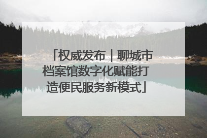 权威发布｜聊城市档案馆数字化赋能打造便民服务新模式