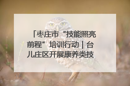 枣庄市“技能照亮前程”培训行动｜台儿庄区开展康养类技能进校园活动