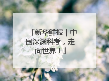 新华鲜报｜中国深渊科考，走向世界！