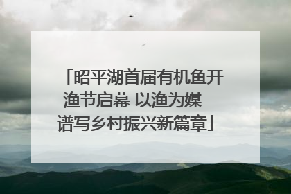 昭平湖首届有机鱼开渔节启幕 以渔为媒 谱写乡村振兴新篇章