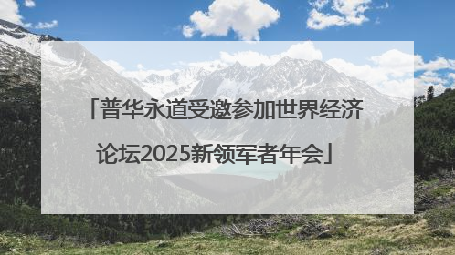普华永道受邀参加世界经济论坛2025新领军者年会