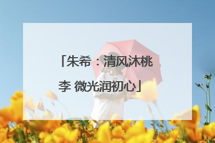 朱希：清风沐桃李 微光润初心
