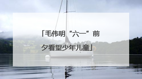 毛伟明“六一”前夕看望少年儿童