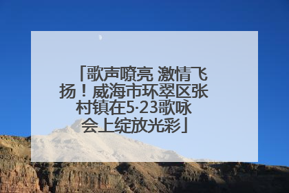 歌声嘹亮 激情飞扬！威海市环翠区张村镇在5·23歌咏会上绽放光彩