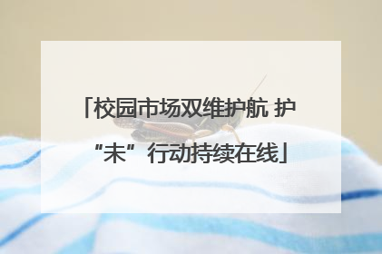 校园市场双维护航 护“未”行动持续在线