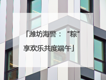 潍坊海警：“粽”享欢乐共度端午