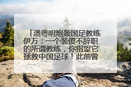 潘粤明炮轰国足教练伊万：一个装傻不辞职的所谓教练，你指望它拯救中国足球！此前曾多次发文评价国足