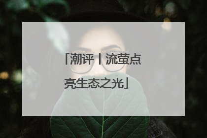 潮评丨流萤点亮生态之光