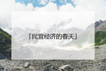 民营经济的春天